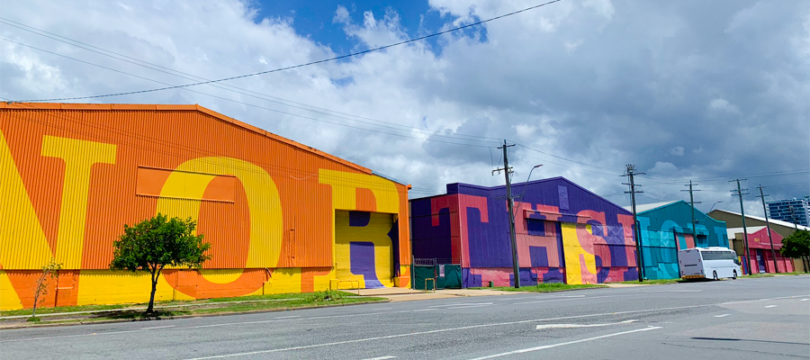 Facade of Eat Street Northshore in Hamilton, Brisbane